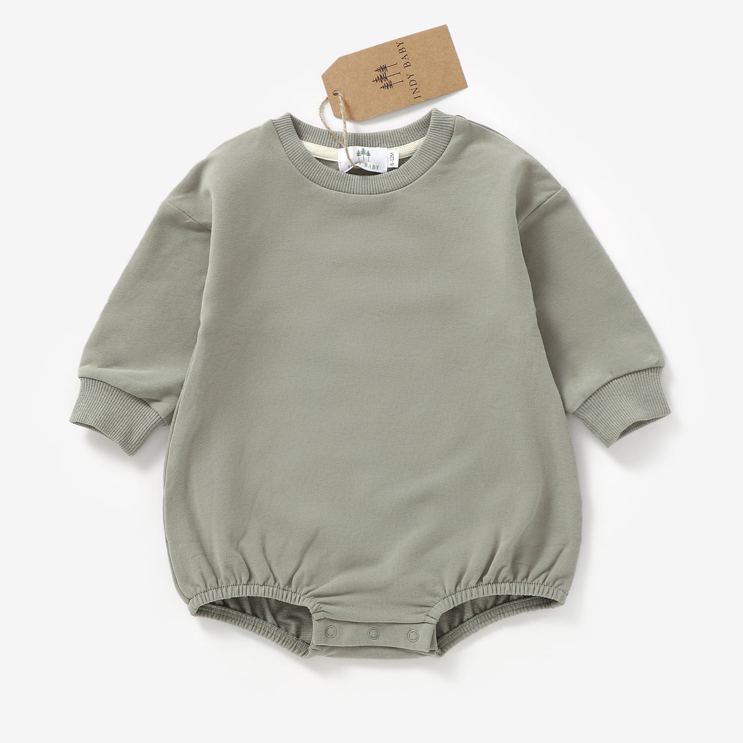 OG Sweatshirt Romper - Sage