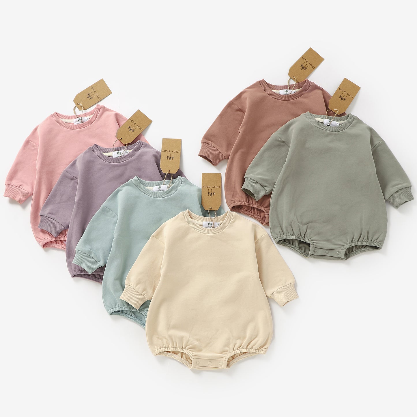 OG Sweatshirt Romper - Rose