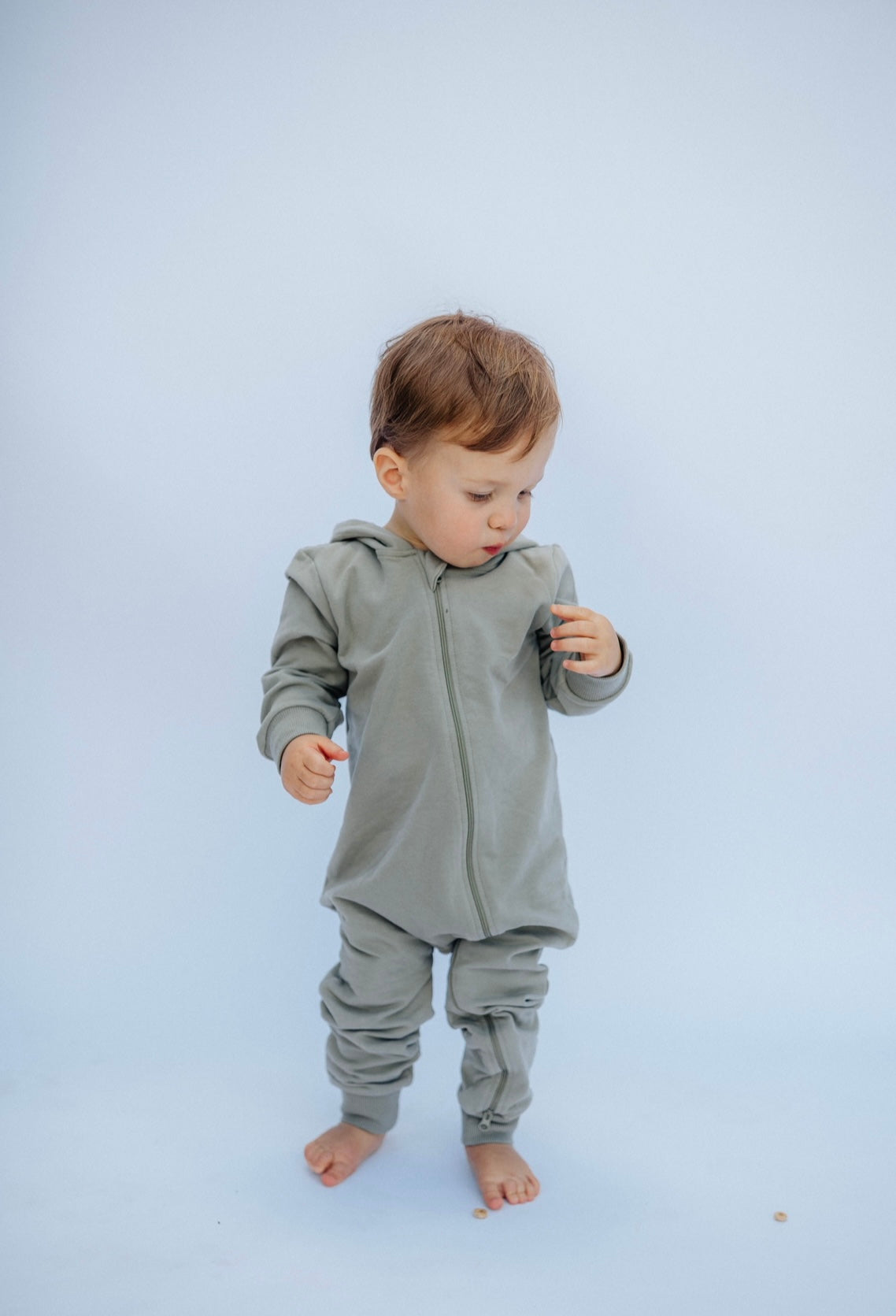 Zip Up Romper - Sage