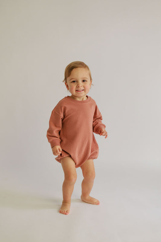 OG Sweatshirt Romper - Salmon