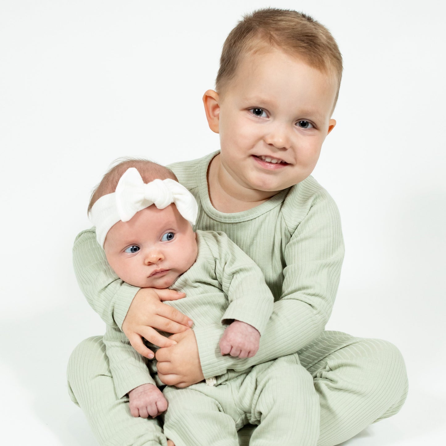 Long Sleeve Ribbed Set - Pistachio