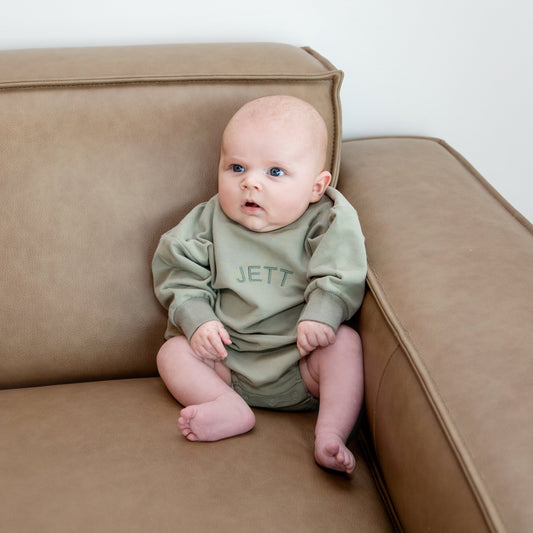 OG Sweatshirt Romper - Sage
