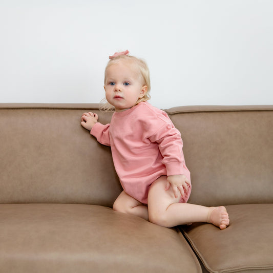 OG Sweatshirt Romper - Rose