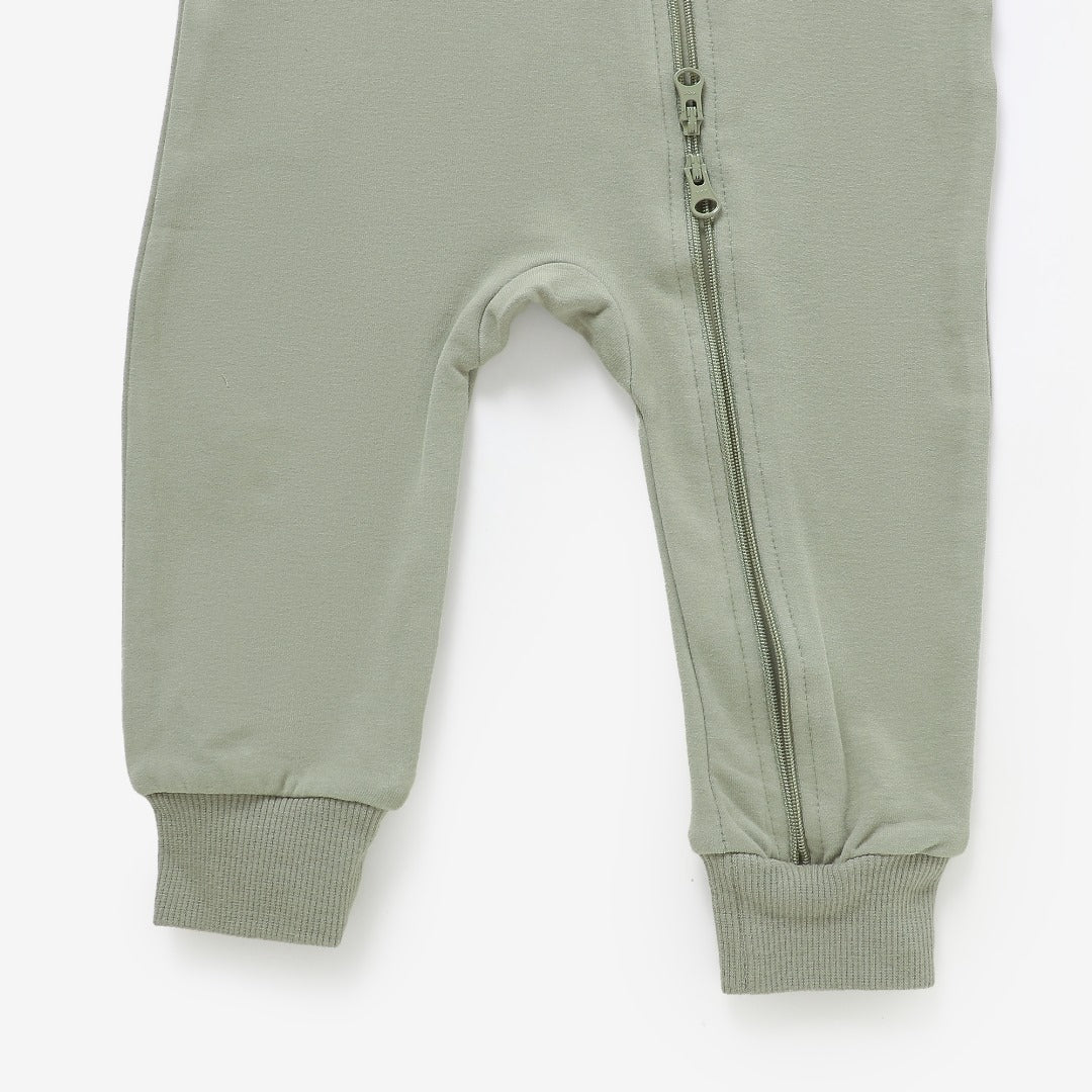 Zip Up Romper - Sage