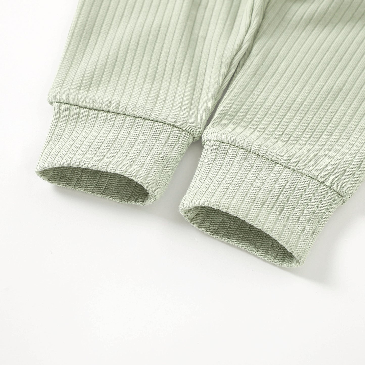 Long Sleeve Ribbed Set - Pistachio
