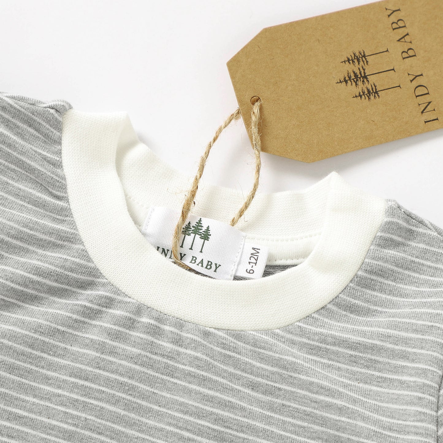 Striped Romper - Smoke