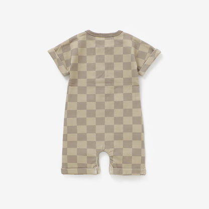 Summer Romper - Sandstone Check