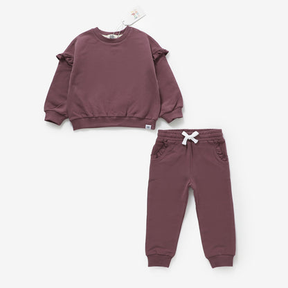 Ruffle Set - Plum