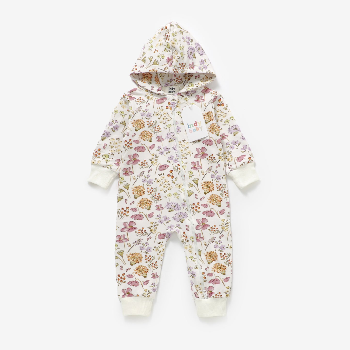 Zip Up Hoodie Romper - Wildflower