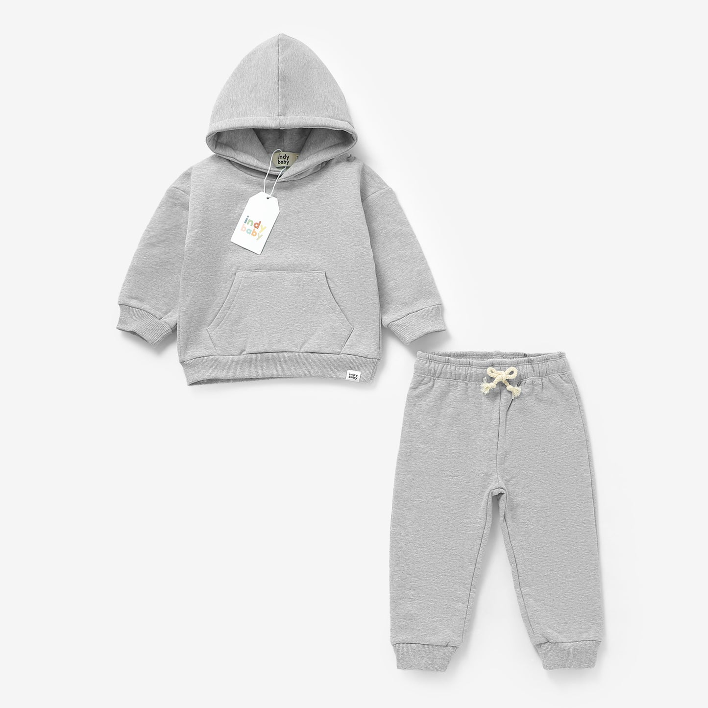 Cozy Hoodie Set- Heather Grey