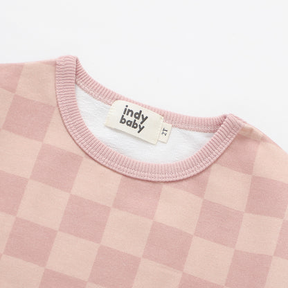 Easy Short Set - Blush Check