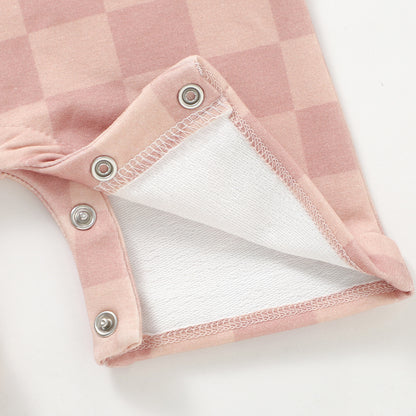 Summer Romper - Blush Check