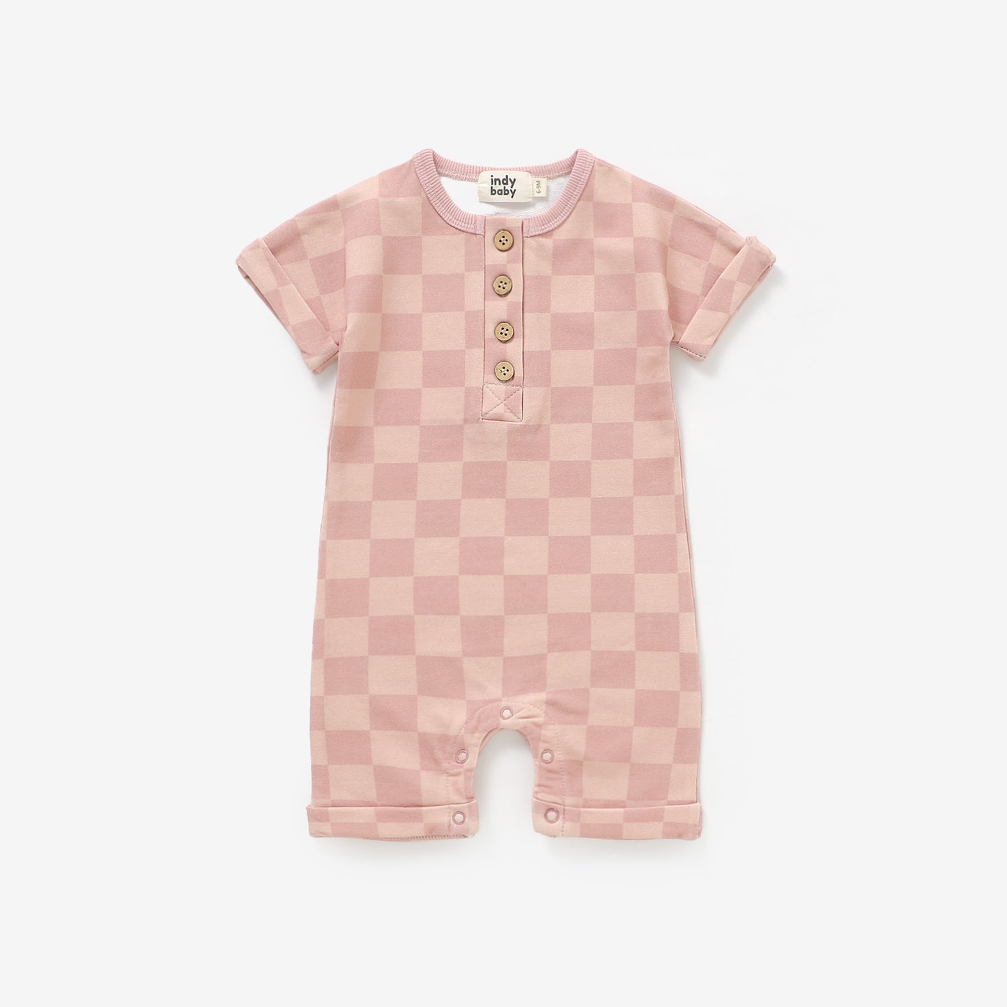 Summer Romper - Blush Check