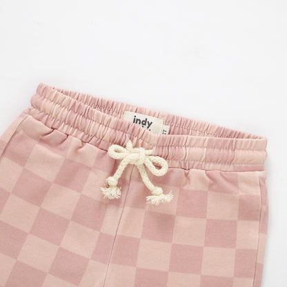 Easy Short Set - Blush Check