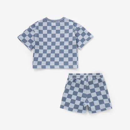 Easy Short Set - Coastal Check