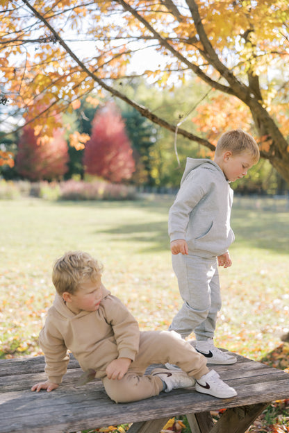 Cozy Hoodie Set- Heather Grey