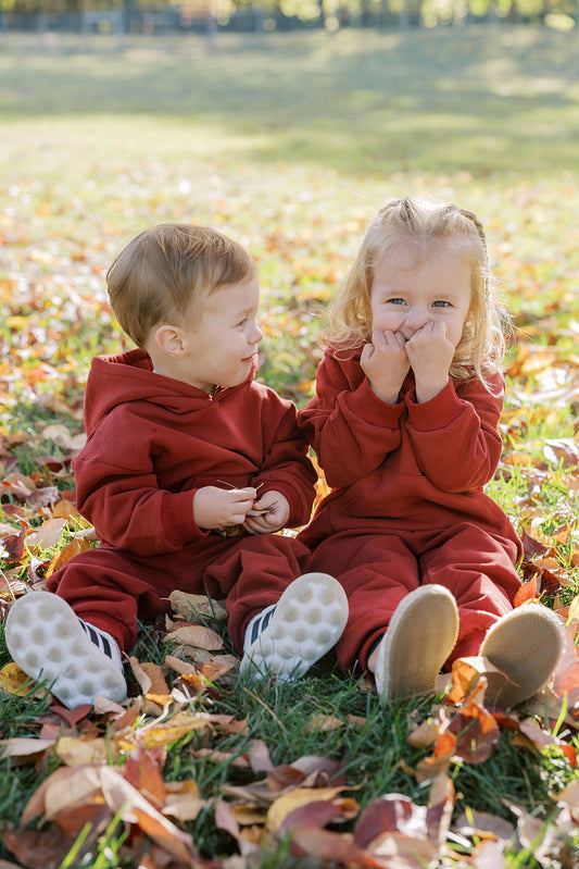 Cozy Hoodie Set - Cranberry