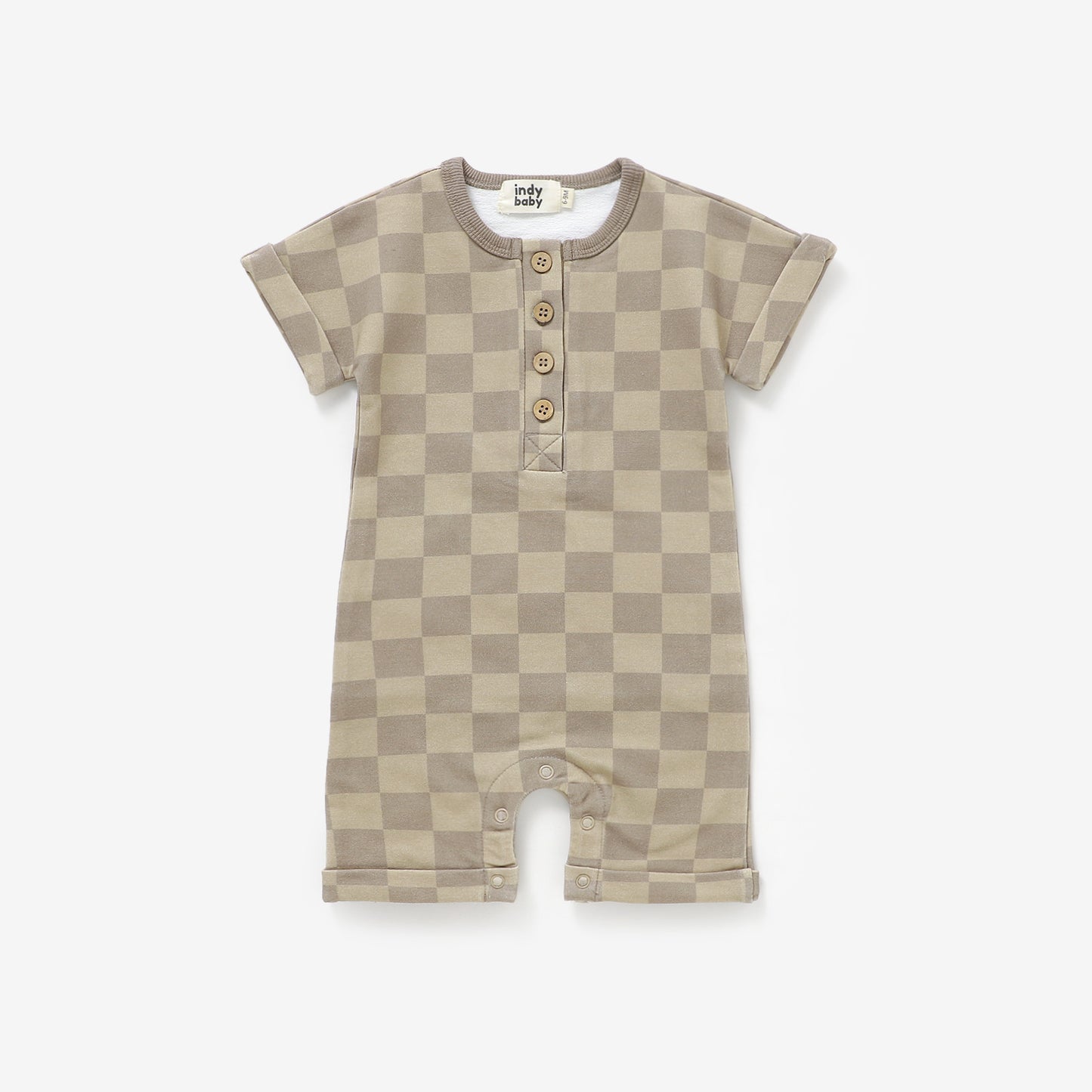 Summer Romper - Sandstone Check