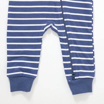 Zip Up Hoodie Romper - Heritage Stripe