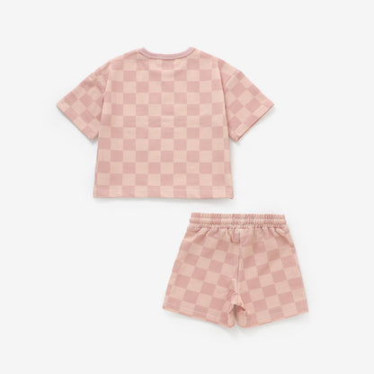 Easy Short Set - Blush Check