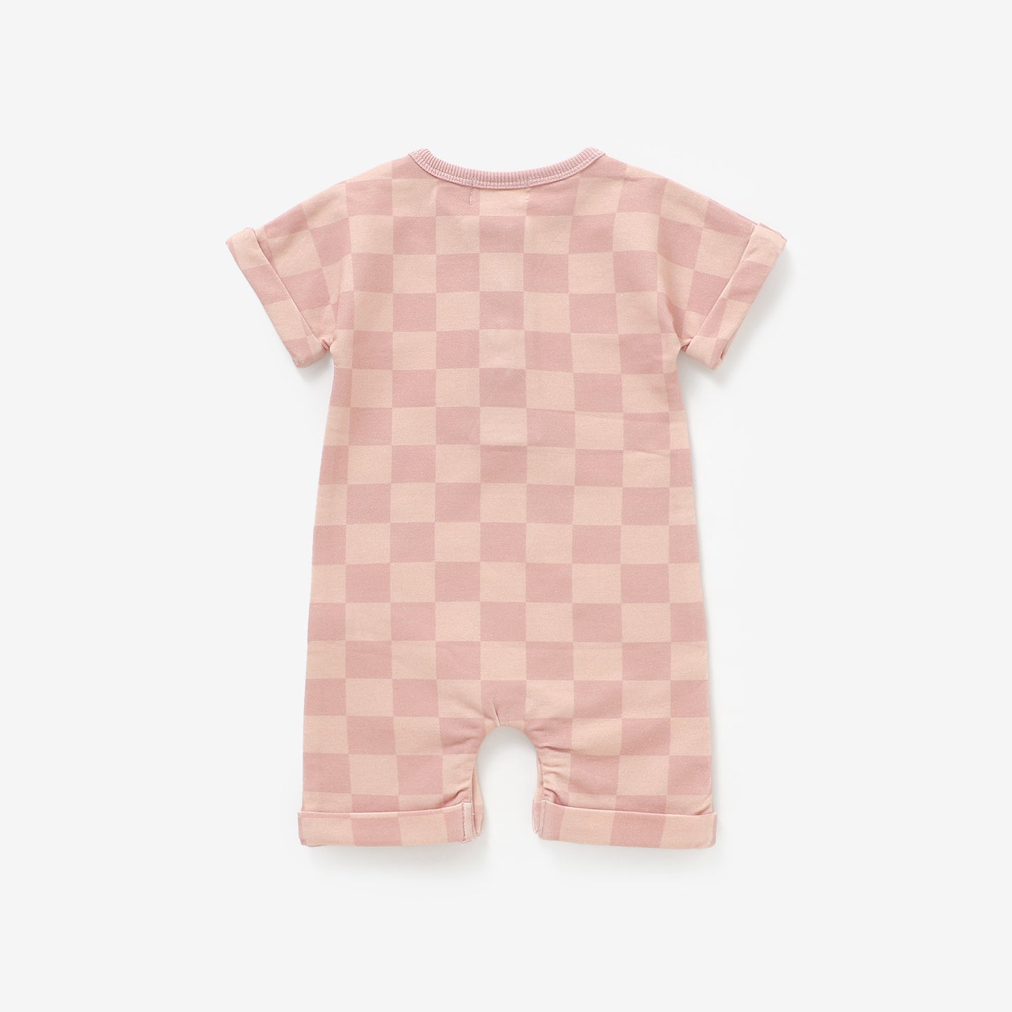 Summer Romper - Blush Check