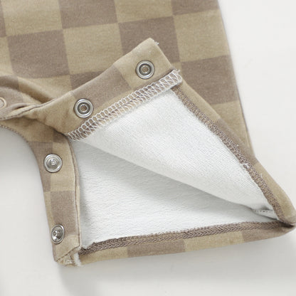 Summer Romper - Sandstone Check
