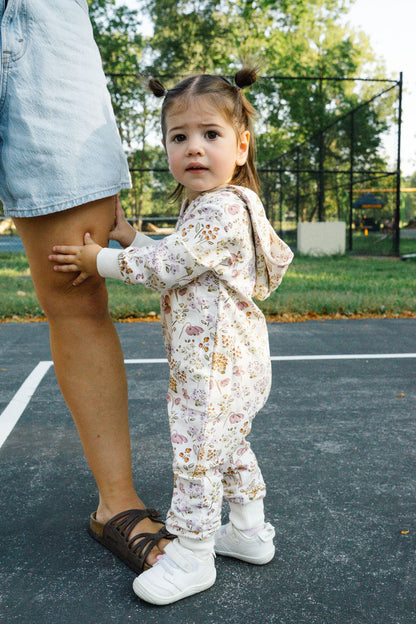 Zip Up Hoodie Romper - Wildflower