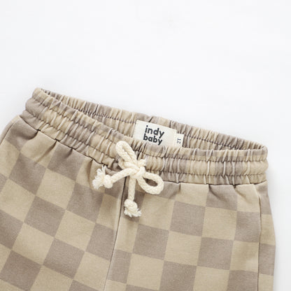 Easy Short Set - Sandstone Check