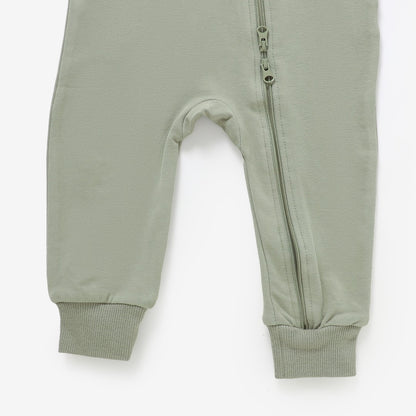 Zip Up Romper - Sage