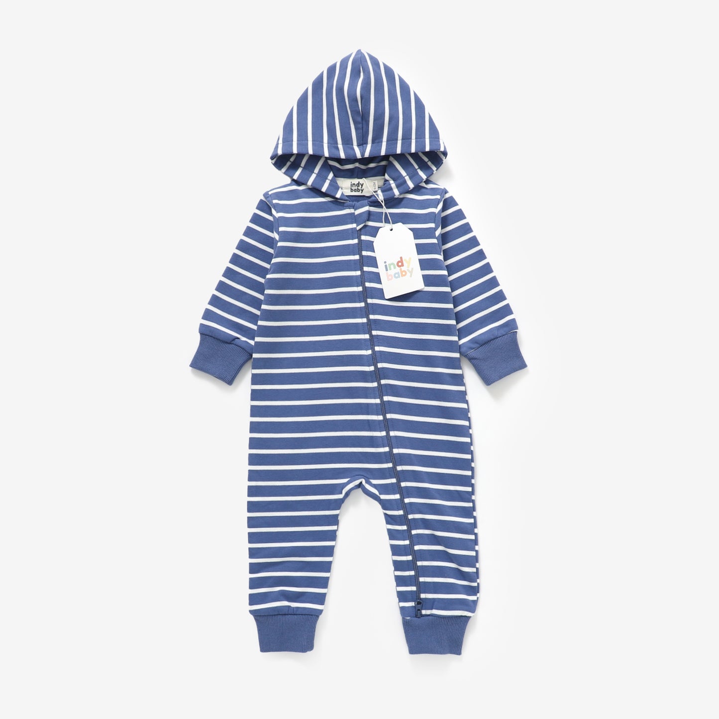 Zip Up Hoodie Romper - Heritage Stripe