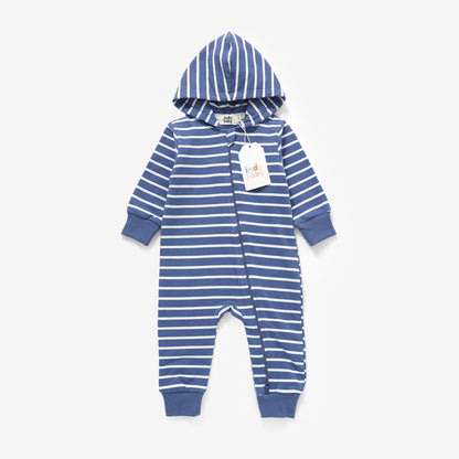 Zip Up Hoodie Romper - Heritage Stripe